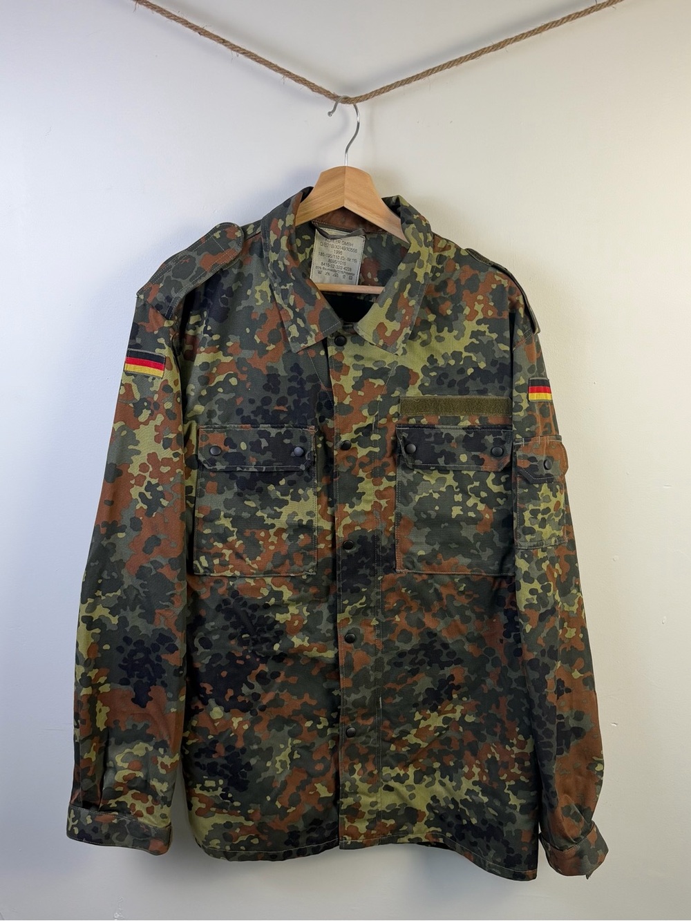 German Army FleckTarn Camouflage Combat Shirt Lightweight Jacket
